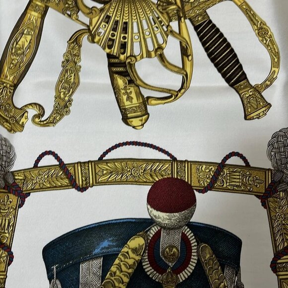 HERMES Carre 90 - Light Blue Cream Multi Scarf  153-041725 - Picture 4 of 6